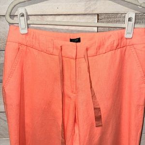 Coral Linen J. Crew Pants | Size 4